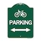 Signmission Bicycle Parking W/ Bidirectional Arrow, Green & White Aluminum Sign, 18" x 24", GW-1824-24314 A-DES-GW-1824-24314 - alternate 1